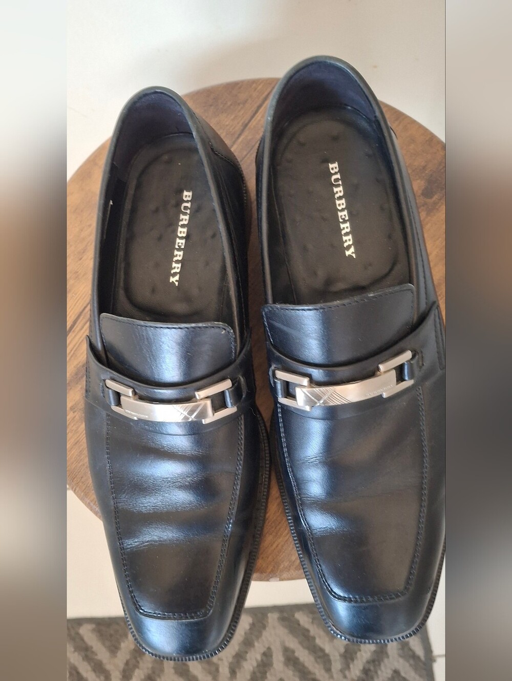 Burberry Men’s Black Leather Bit Loafers